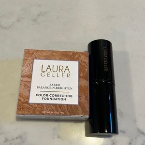 Almost new Laura Geller foundation and brush